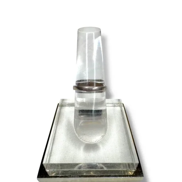 Sterling Silver Malachite Ring Size 5 - Picture 4 of 8